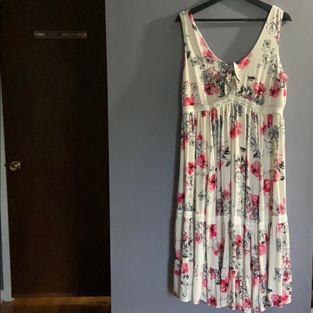 Torrid White Floral Sundress
